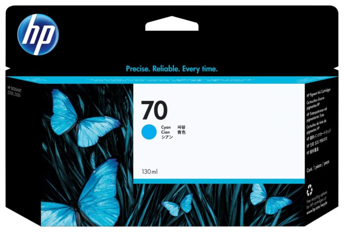 00zsW1Y8C0usRldz702mwQ.c-r.jpg HP /70 Ink cartridge cyan 130ml for HP DesignJet Z 2100/5200/5400 (C9452A)