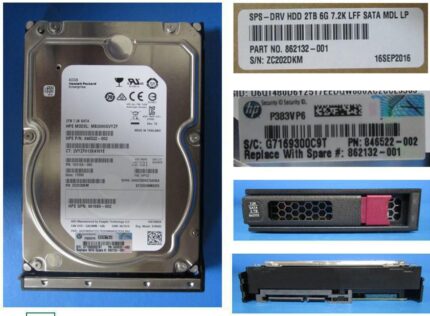 HPE 2TB SATA HRD DRIVE - 6GB/S INTERFACE (862132-001)