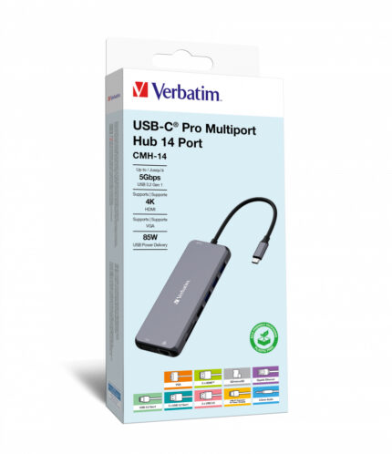 Verbatim CMH-14 USB Type-C 5000 Mbit/s Silver