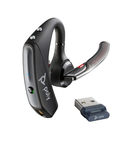 POLY Voyager 5200 Headset Wireless Ear-hook Car/Home office Bluetooth Charging stand Black