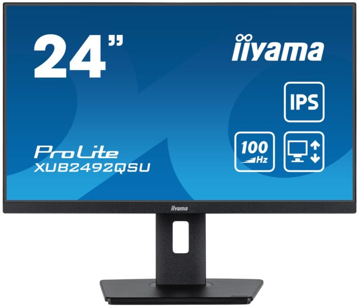 iiyama ProLite XUB2492QSU-B1 computer monitor 60.5 cm (23.8") 2560 x 1440 pixels Wide Quad HD LED Black (XUB2492QSU-B1)