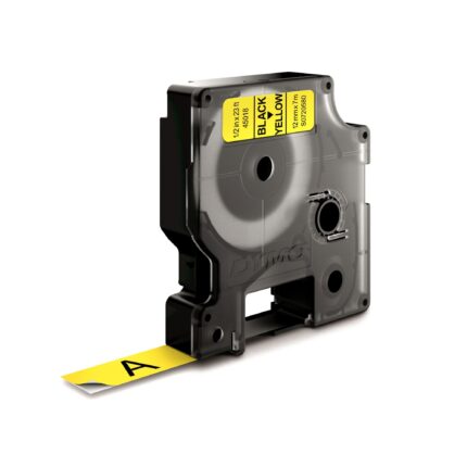 Dymo 45018/S0720580 DirectLabel-etikettes black on yellow 12mm x 7m for Dymo D1 6-12mm/19mm/24mm/9-12mm/9-19mm (S0720580)