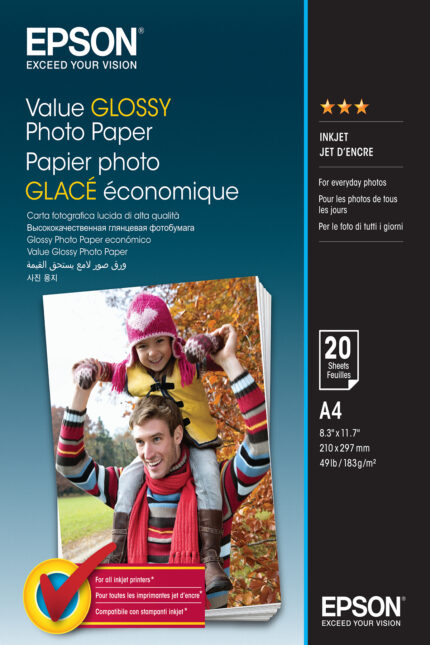 Epson Value Glossy Photo Paper - A4 - 20 sheets (C13S400035)