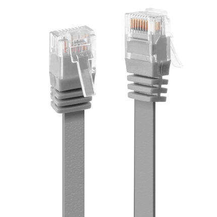 Lindy 0.3m Cat.6 U/UTP Flat Network Cable, Grey