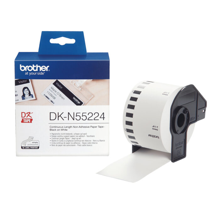 Brother DK-N55224 DirectLabel Etikettes white 54mm x 30,48m for Brother P-Touch QL/700/800/QL 12-102mm/QL 12-103.6mm (DKN55224) - Image 1