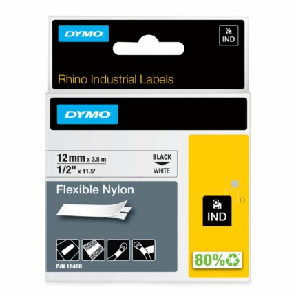 DYMO IND Flexible Nylon - 12mm x 3,5m BW (18488)