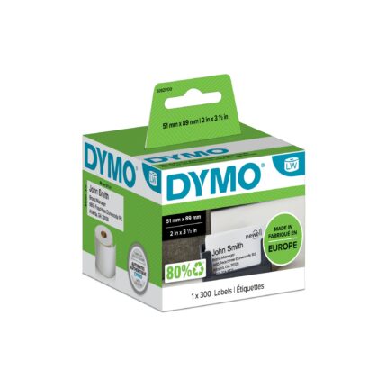 Dymo S0929100 DirectLabel-etikettes / Visiting-cards white 89mm x51mm for Dymo LW 550 60mm/60mm (S0929100)