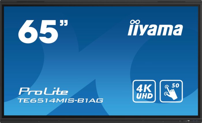 iiyama TE6514MIS-B1AG Signage Display Interactive flat panel 165.1 cm (65") LCD Wi-Fi 435 cd/m? 4K Ultra HD Black Touchscreen Built-in processor Android 24/7 (TE6514MIS-B1AG)