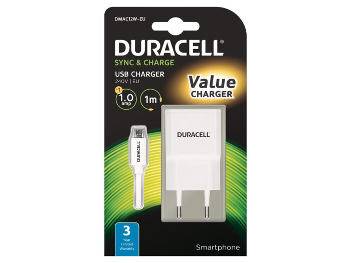 Duracell DMAC12W-EU mobile device charger White (DMAC12W-EU)