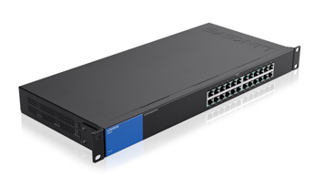 Linksys LGS124-UK network switch Unmanaged Gigabit Ethernet (10/100/1000) 1U Black