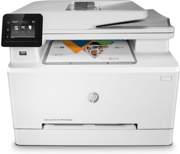 HP Color LaserJet Pro MFP M283fdw, Print, Copy, Scan, Fax, Front-facing USB printing; Scan to email; Two-sided printing; 50-sheet uncurled ADF (7KW75A#B19) - Image 1