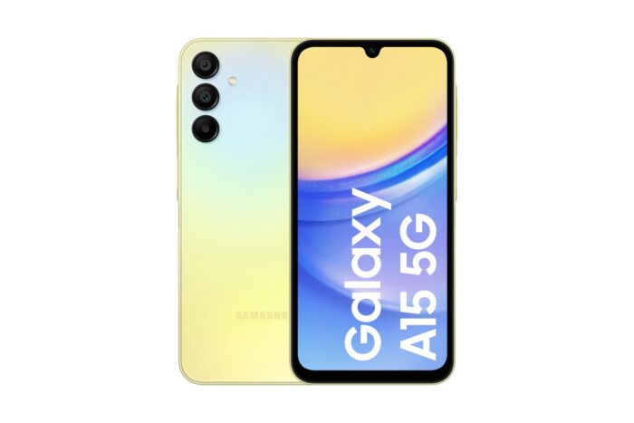 7xddnnMhk0Gl8WQzzwt1pg.c-r.jpg Samsung Galaxy SM-A156B 16.5 cm (6.5") Hybrid Dual SIM Android 14 5G USB Type-C 4 GB 128 GB 5000 mAh Yellow