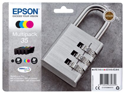 Epson C13T35864010/35 Ink cartridge multi pack Bk,C,M,Y 16,1ml + 3x9,1ml Pack=4 for Epson WF-4720 (C13T35864010)