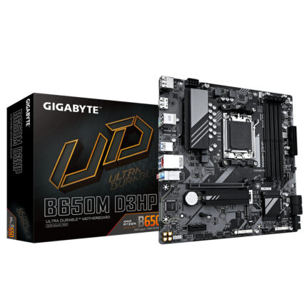 Gigabyte B650M D3HP Motherboard - Supports AMD Ryzen 7000 CPUs, 15+2+2 Phases Digital VRM, up to 7600MHz DDR5 (OC), 2xPCIe 4.0 M2, 2.5GbE LAN, USB 3.2 Gen 1 (B650M D3HP)