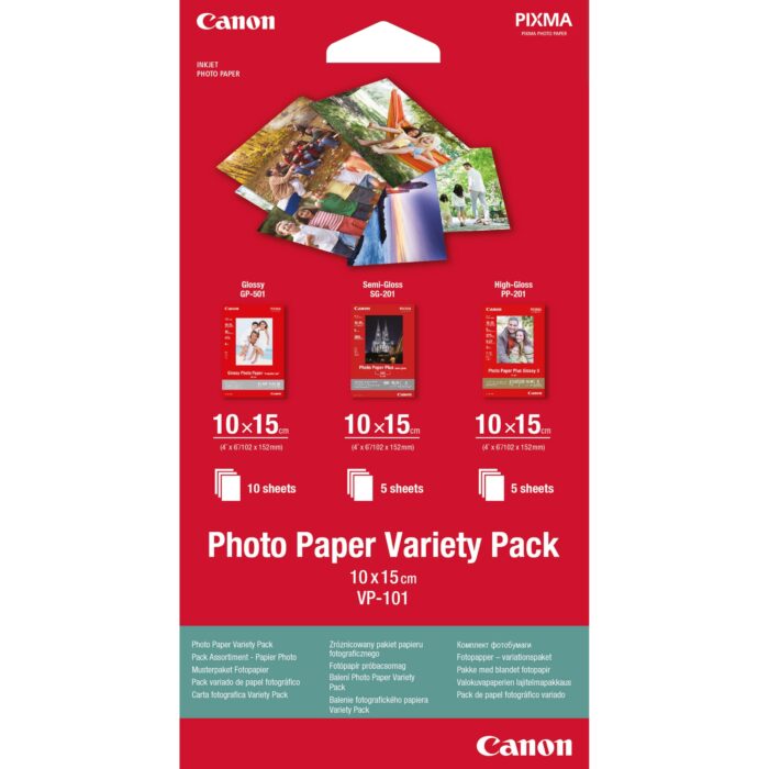 Canon VP-101 Photo Paper Variety Pack 4x6 - 20 Sheets (0775B078)