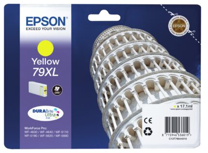 Epson/79XL Ink cartridge yellow high-capacity, 2K pages 17.1ml for Epson WF 4630/5110 (C13T79044010)