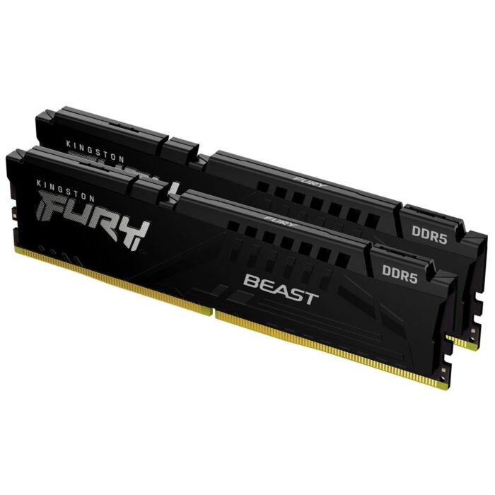 Kingston FURY Beast 64GB 6400MT/s DDR5 CL32 DIMM (Kit of 2) Black XMP (KF564C32BBK2-64)