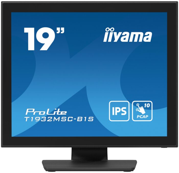 iiyama ProLite T1932MSC-B1S computer monitor 48.3 cm (19") 1280 x 1024 pixels Full HD LED Touchscreen Tabletop Black (T1932MSC-B1S)