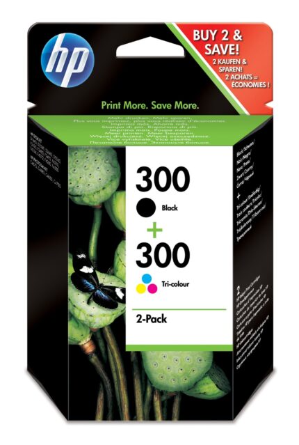 HP 300 Printhead cartridge multi pack black + color, 2x200 pages ISO/IEC 24711 200pg + 160 pg Pack=2 for HP DeskJet D 2500/OfficeJet J 4500 (CN637EE)
