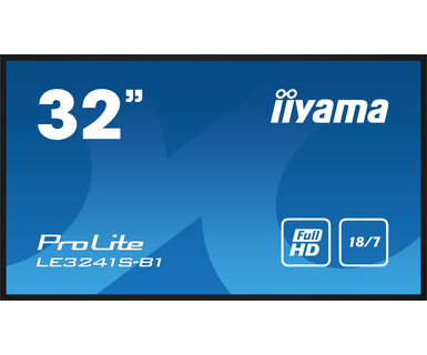 iiyama LE3241S-B1 Signage Display Digital signage flat panel 80 cm (31.5") 350 cd/m? Full HD Black 18/7 (LE3241S-B1)