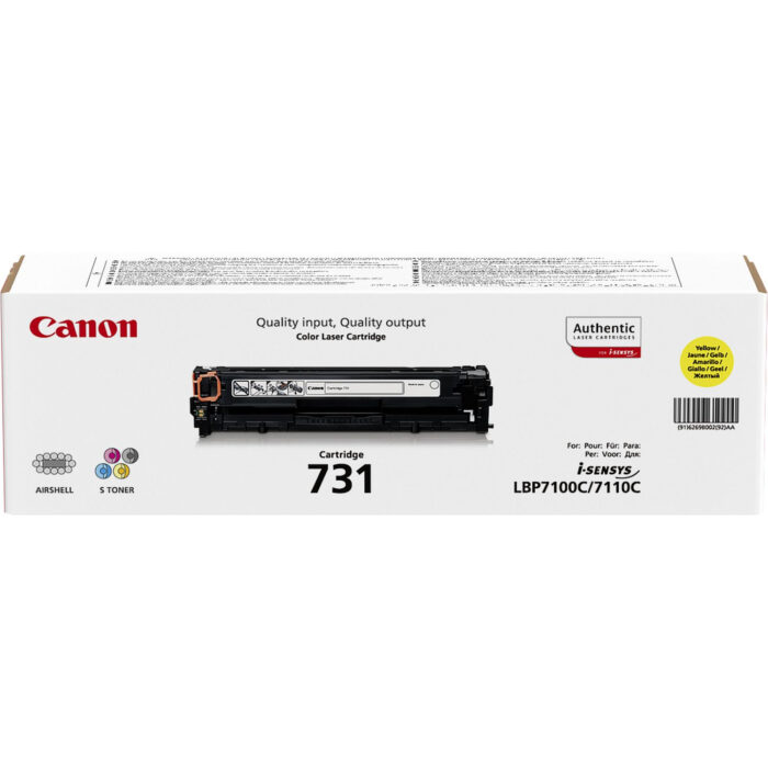 Canon 6269B002/731Y Toner cartridge yellow, 1.5K pages ISO/IEC 19798 for Canon LBP-7110/MF 620 (6269B002)