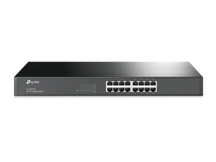 TP-Link network switch Unmanaged Gigabit Ethernet (10/100/1000) 1U Black (TL-SG1016) - Image 1