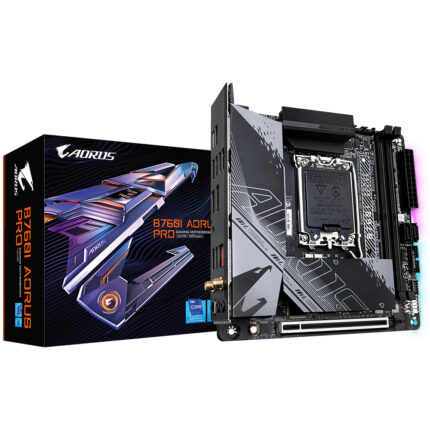 Gigabyte B760I AORUS PRO Motherboard - Supports Intel Core 14th Gen CPUs, 8+1+1 Phases Digital VRM, up to 8000MHz DDR5 (OC), 2xPCIe 4.0 M.2, Wi-Fi 6E, 2.5GbE LAN, USB 3.2 Gen 2 (B760I AORUS PRO)