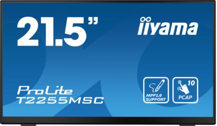 iiyama ProLite T2255MSC-B1 computer monitor 54.6 cm (21.5") 1920 x 1080 pixels Full HD LCD Touchscreen Black (T2255MSC-B1)