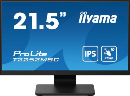 iiyama ProLite T2252MSC-B2 computer monitor 54.6 cm (21.5") 1920 x 1080 pixels Full HD LCD Touchscreen Black (T2252MSC-B2)