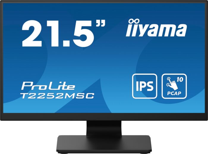 iiyama ProLite T2252MSC-B2 computer monitor 54.6 cm (21.5") 1920 x 1080 pixels Full HD LCD Touchscreen Black (T2252MSC-B2)