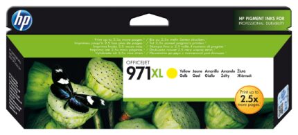HP 971XL Ink cartridge yellow high-capacity, 6.6K pages ISO/IEC 24711 83ml for HP OfficeJet Pro X (CN628AE)