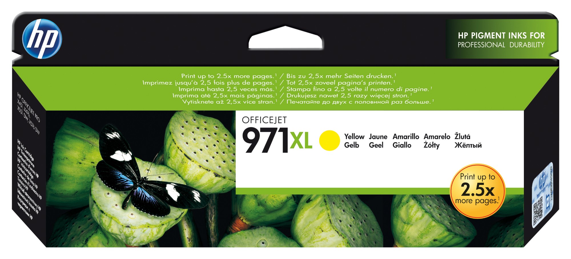 A7zSWSoP00ykQjX6XQRQzw.c-r.jpg HP 971XL Ink cartridge yellow high-capacity, 6.6K pages ISO/IEC 24711 83ml for HP OfficeJet Pro X (CN628AE)