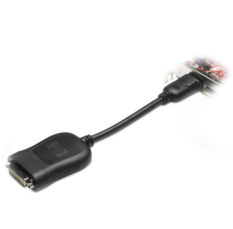 BEaVAEZZ_0K7hrc5FaUJrQ.c-r.jpg HP 484156-001 video cable adapter DVI-D DisplayPort Black (484156-001)