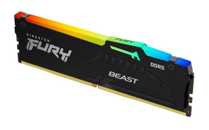 Kingston FURY Beast 16GB 4800MT/s DDR5 CL38 DIMM Black RGB (KF548C38BBA-16)