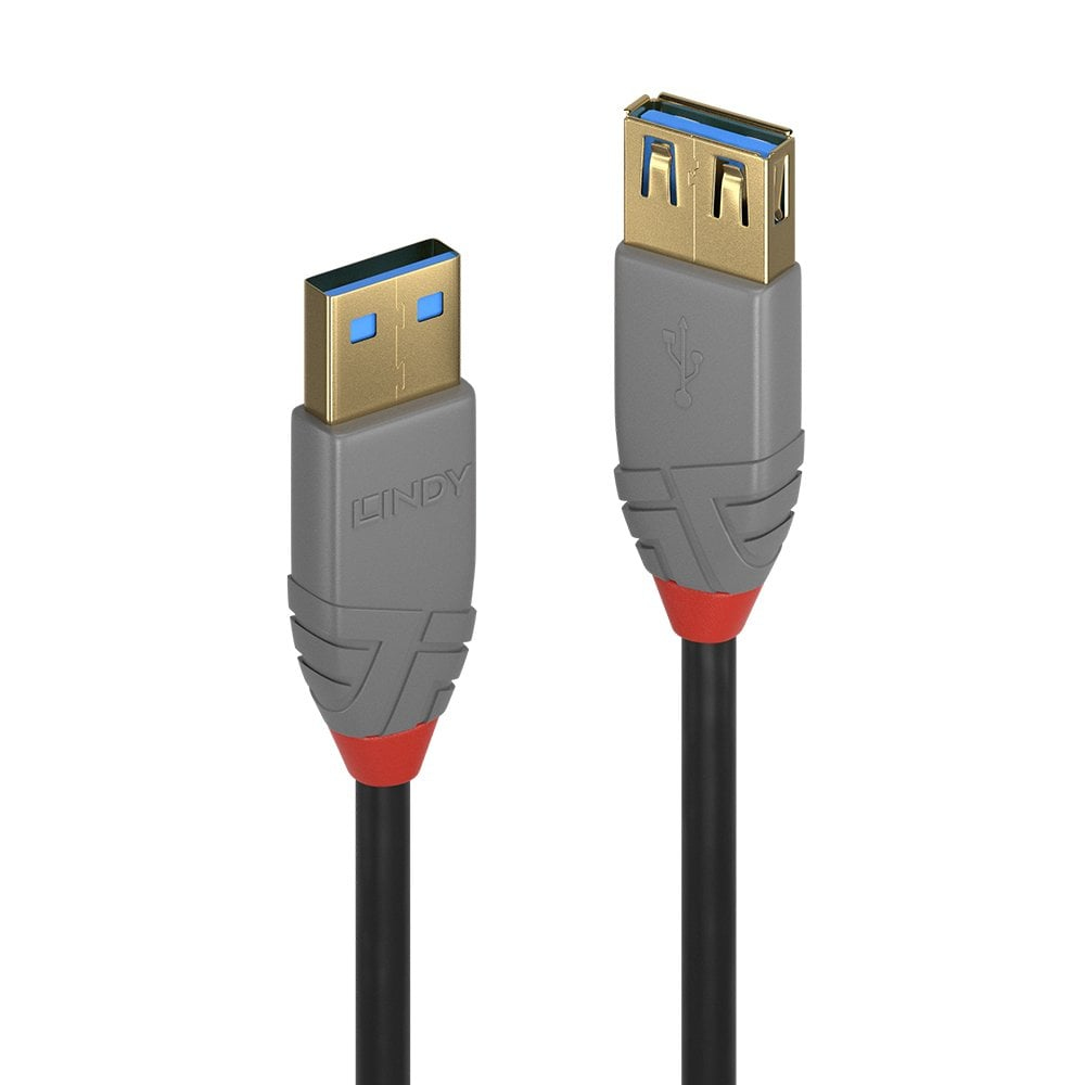 C6vBu-OsTkSQJCsrZH8i9w.c-r.jpg Lindy 1m USB 3.2 Type A Extension Cable, 5Gbps, Anthra Line (36761) - Image 1