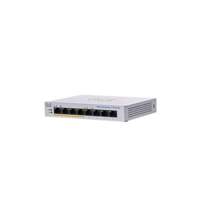 Cisco Unmanaged Switch | 8 Port GE | Desktop | Ext PS | Limited Lifetime Protection(CBS110-8T-D-UK) - Image 1