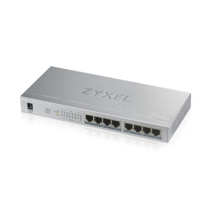 Zyxel GS1008HP Unmanaged Gigabit Ethernet (10/100/1000) Power over Ethernet (PoE) Silver (GS1008HP-GB0101F)