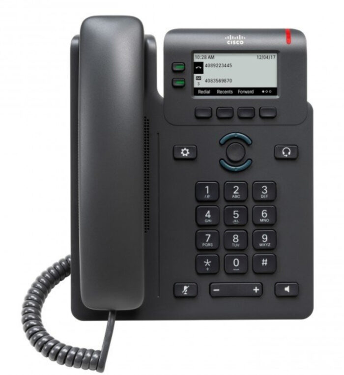 CP-6821-3PCC-K9 Cisco 6821 IP phone Black 2 lines (CP-6821-3PCC-K9=) - Image 1