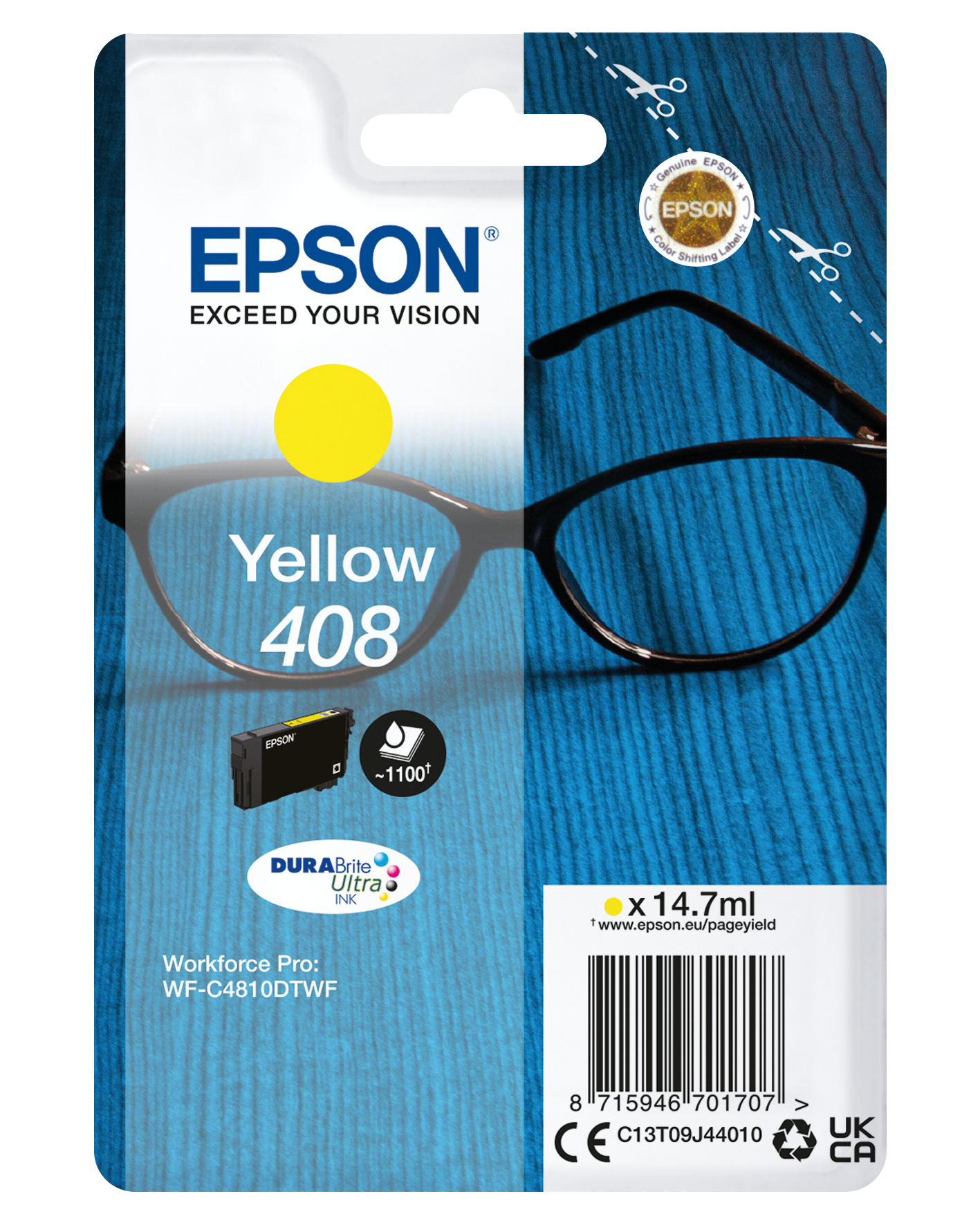 CfzYRWlSLU-FZ6YHVlFquA.c-r.jpg Epson C13T09J44010/408 Ink cartridge yellow, 1.1K pages ISO/IEC 24711 14.7ml for Epson WF-C 4810 (C13T09J44010)