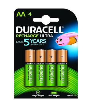 Duracell AA 2400mAh 4 Pack Rechargeable battery Nickel-Metal Hydride (NiMH) (HR06-P)