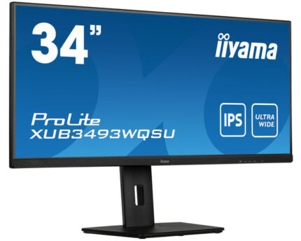 iiyama ProLite XUB3493WQSU-B5 computer monitor 86.4 cm (34") 3440 x 1440 pixels UltraWide Quad HD LED Black (XUB3493WQSU-B5)