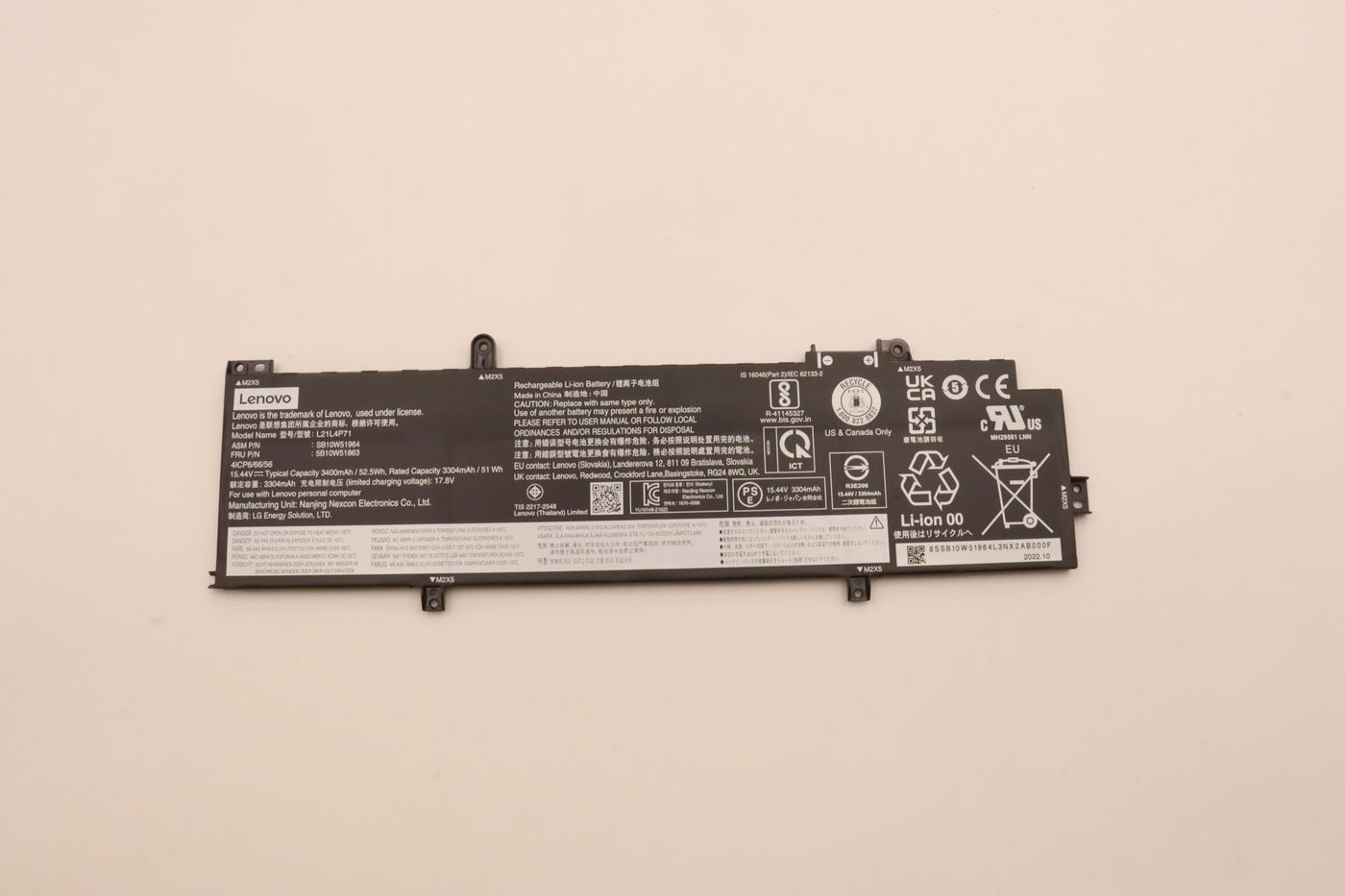 EDbWRa2ysEiIEwlx9OjVOg.c-r.jpg Lenovo BATTERY Internal, 4c, 52.5Wh, LiIon,LGES (5B10W51863)