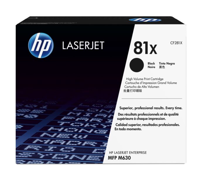 HP 81X Toner cartridge black high-capacity, 25K pages ISO/IEC 19752 for HP LaserJet M 606/630 (CF281X)