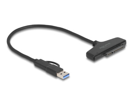 DeLOCK 61042 SATA cable 0.3 m SATA 22-pin USB Type-C (USB 3.2 Gen 1) Black (61042)