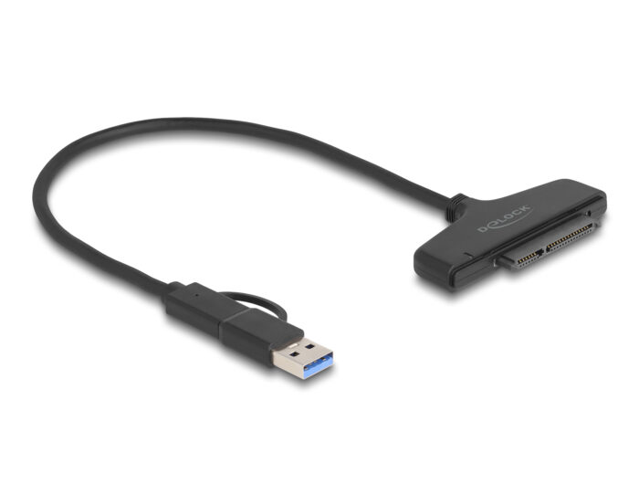 FP871qP7_0ShAHM-65vZFA.c-r.jpg DeLOCK 61042 SATA cable 0.3 m SATA 22-pin USB Type-C (USB 3.2 Gen 1) Black (61042)