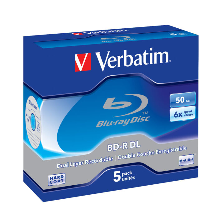 F_Q9qKVo9Eu4Q8E3gmXDUQ.c-r.jpg Verbatim 43748 blank Blu-Ray disc BD-R 50 GB 5 pc(s)