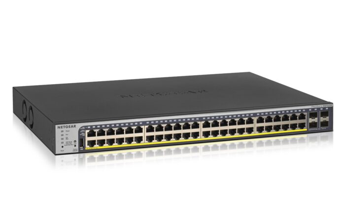 NETGEAR network switch Managed L2/L3/L4 Gigabit Ethernet (10/100/1000) Power over Ethernet (PoE) (GS752TP-300EUS) - Image 1