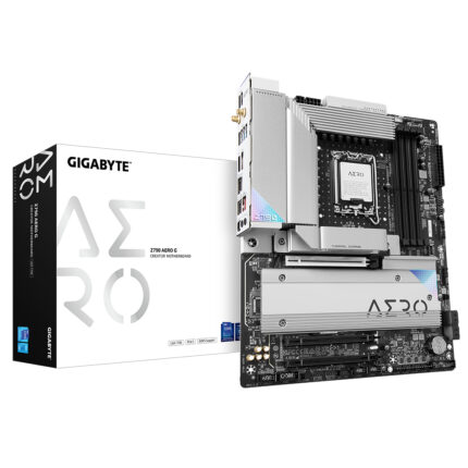 Gigabyte Motherboard - Supports Intel Core 14th CPUs, up to 7600MHz DDR5 (OC), 1?PCIe 5.0+4xPCIe 4.0 M.2, Wi-Fi 6E, 2.5GbE LAN, USB 3.2 Gen 2x2 (Z790 AERO G)