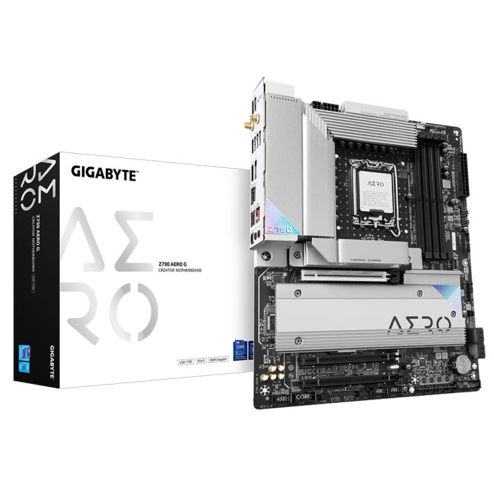 Gigabyte Motherboard - Supports Intel Core 14th CPUs, up to 7600MHz DDR5 (OC), 1?PCIe 5.0+4xPCIe 4.0 M.2, Wi-Fi 6E, 2.5GbE LAN, USB 3.2 Gen 2x2 (Z790 AERO G)