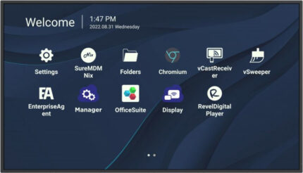 Viewsonic CDE4330 Signage Display 109.2 cm (43") Wi-Fi 450 cd/m? 4K Ultra HD Black Touchscreen Built-in processor Android 11